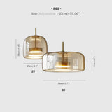 Glass Pendant Light Modern Adjustable Dimmable Ceiling - Image 3