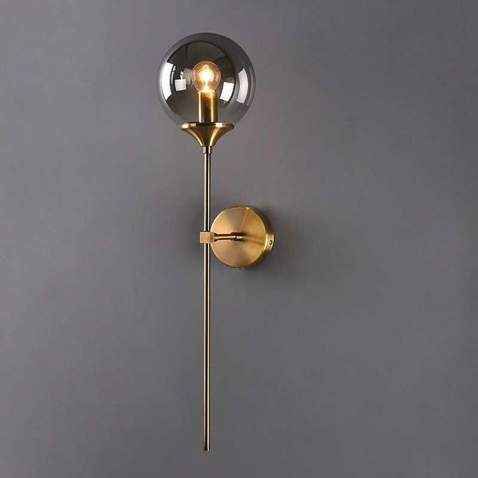 Globe Sconces With Glass Sphere And Exposed Bulb - Image 4