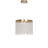 Gold Drum Crystal LED Chandelier With Hand-Beaded Details - Image 7