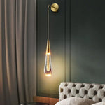 Modern Glass Raindrop LED Wall Sconce 1-Light Lasson Living