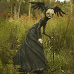 Gothic Halloween Decor Creepy Witch Sculpture Statue For Spooky Garden Porch - Image 1
