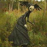 Gothic Halloween Decor Creepy Witch Sculpture Statue For Spooky Garden Porch - Image 1