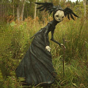 Gothic Halloween Decor Creepy Witch Sculpture Statue For Spooky Garden Porch - Image 1