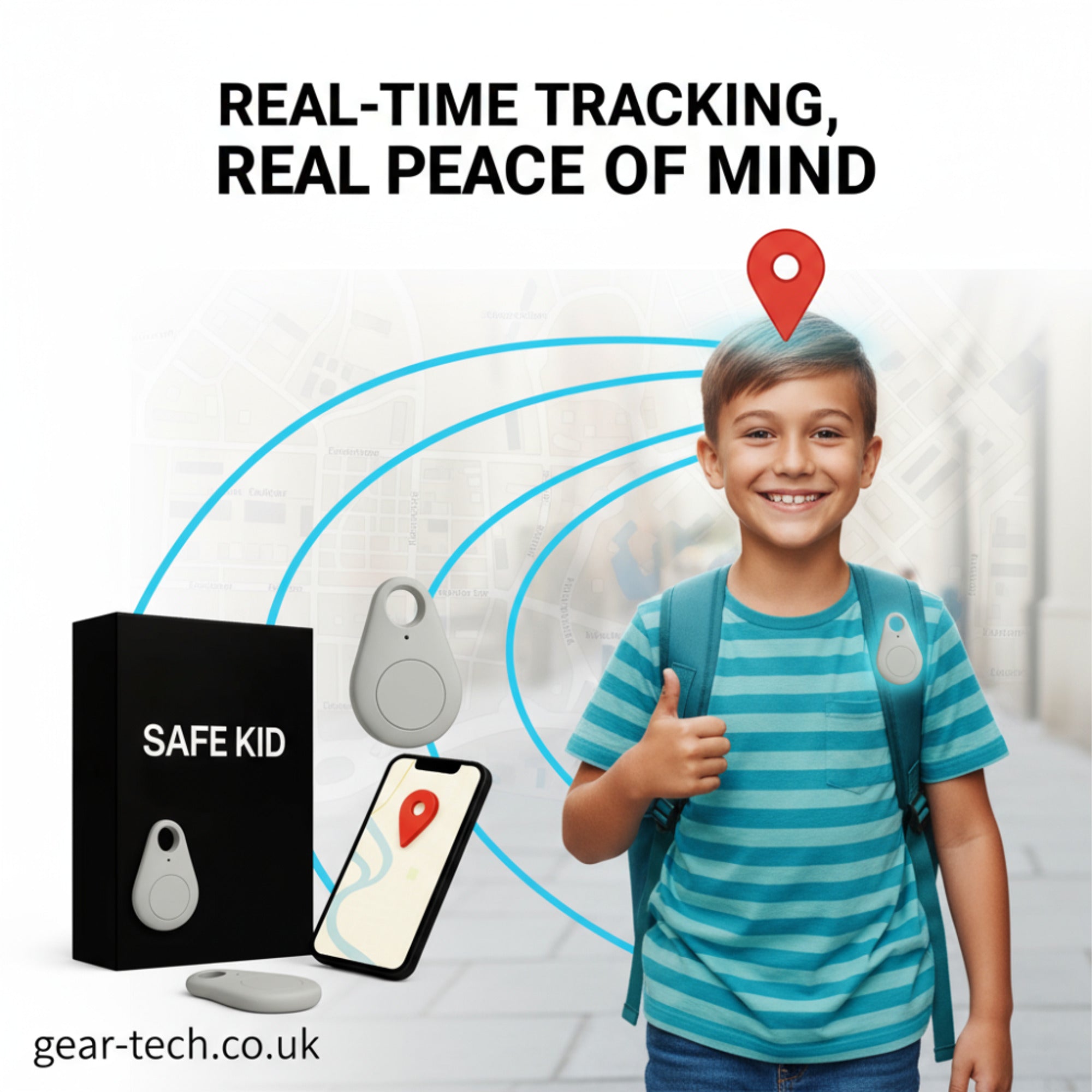 GPS Tracker With Android Bluetooth Connectivity Water-Resistant Keyring Tag Real-Time Location Tracking Ultra-Compact Design - Image 13
