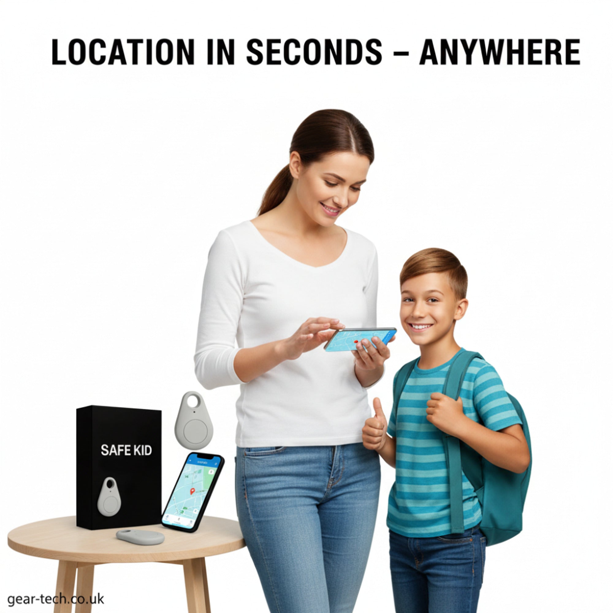 GPS Tracker With Android Bluetooth Connectivity Water-Resistant Keyring Tag Real-Time Location Tracking Ultra-Compact Design - Image 2