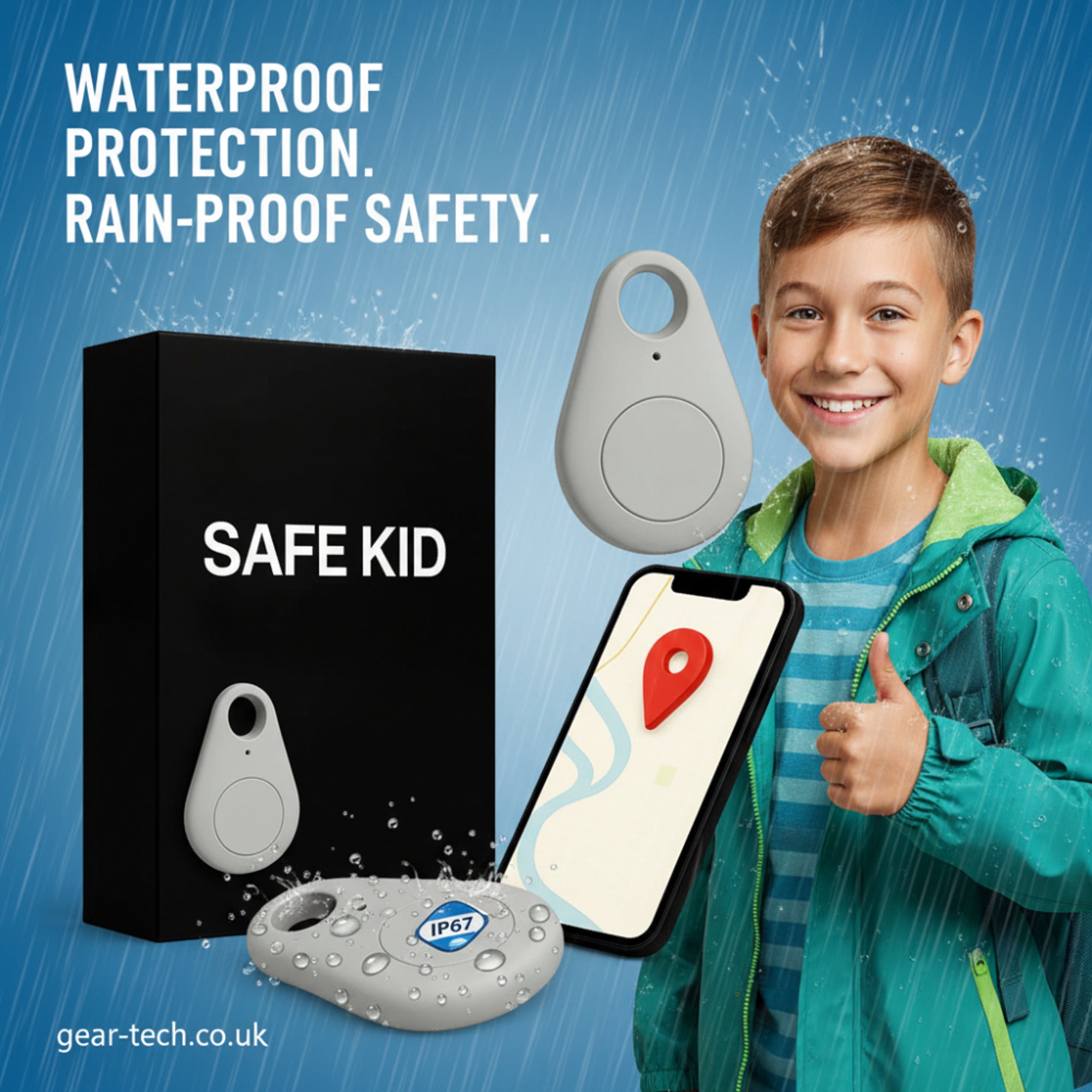 GPS Tracker With Android Bluetooth Connectivity Water-Resistant Keyring Tag Real-Time Location Tracking Ultra-Compact Design - Image 4