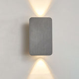 Nordic Minimalist Glass Rectangular LED Wall Sconce Light 2-light Lasson Living