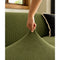 Green Velvet Stretch Sofa Cover - Image 3