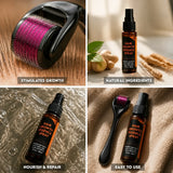 Hair Growth Set With Derma Microneedle Roller And 30ml Essence Oil - Image 4