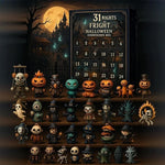 Halloween Advent Calendar With Spooky Miniature Figurines Countdown Decor - Image 2