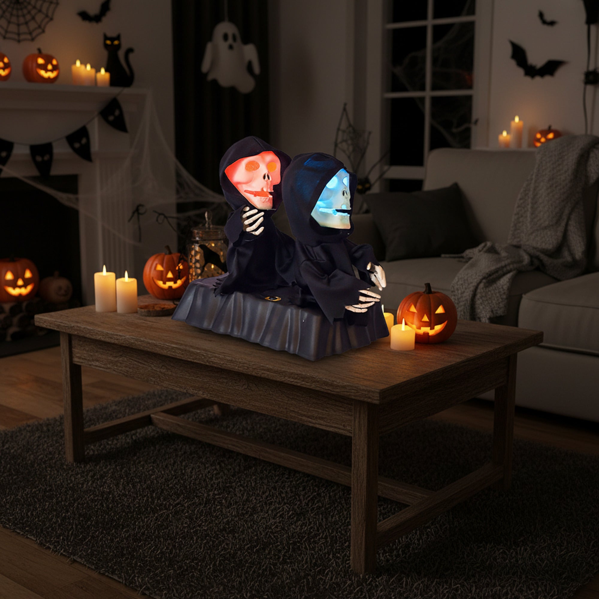 Halloween Animatronic Decoration Animated Figures Plastic With Light Up Motion - Image 2