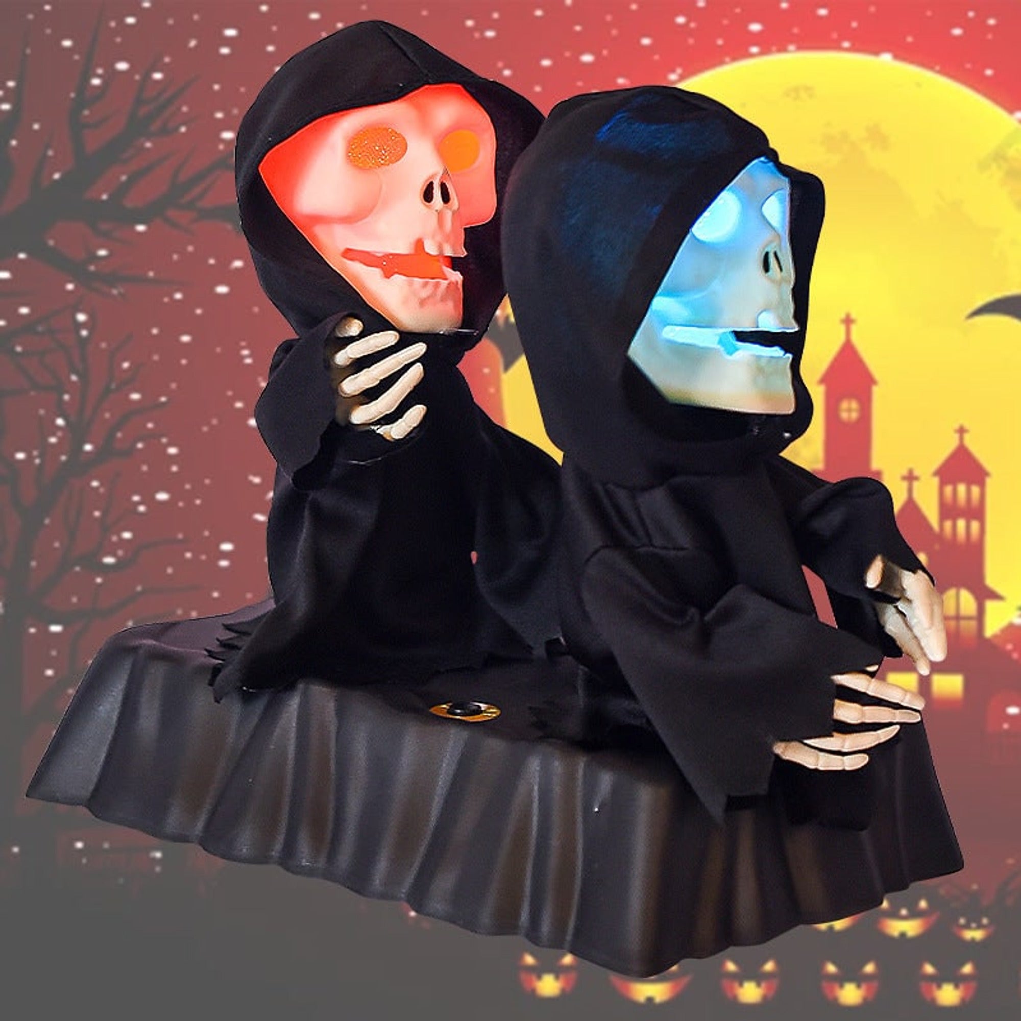 Halloween Animatronic Decoration Animated Figures Plastic With Light Up Motion - Image 4