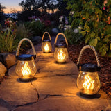Halloween & Candlelight Solar Hanging Lantern With Flickering Flame And Waterproof LED Light For Outdoor Use - Image 3