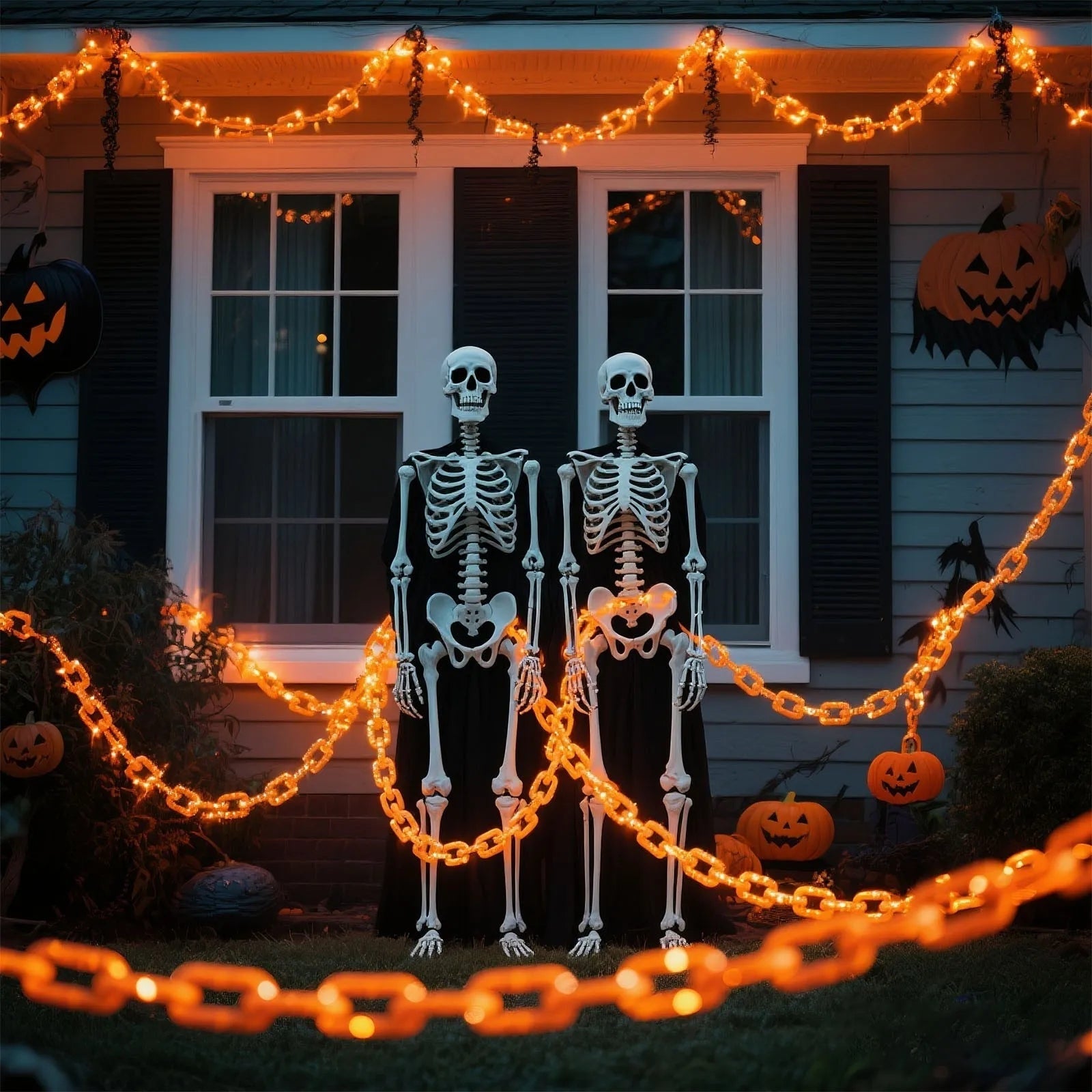 Halloween Chain Lights LED Outdoor Spooky Plastic Party Garland Decoration - Image 2