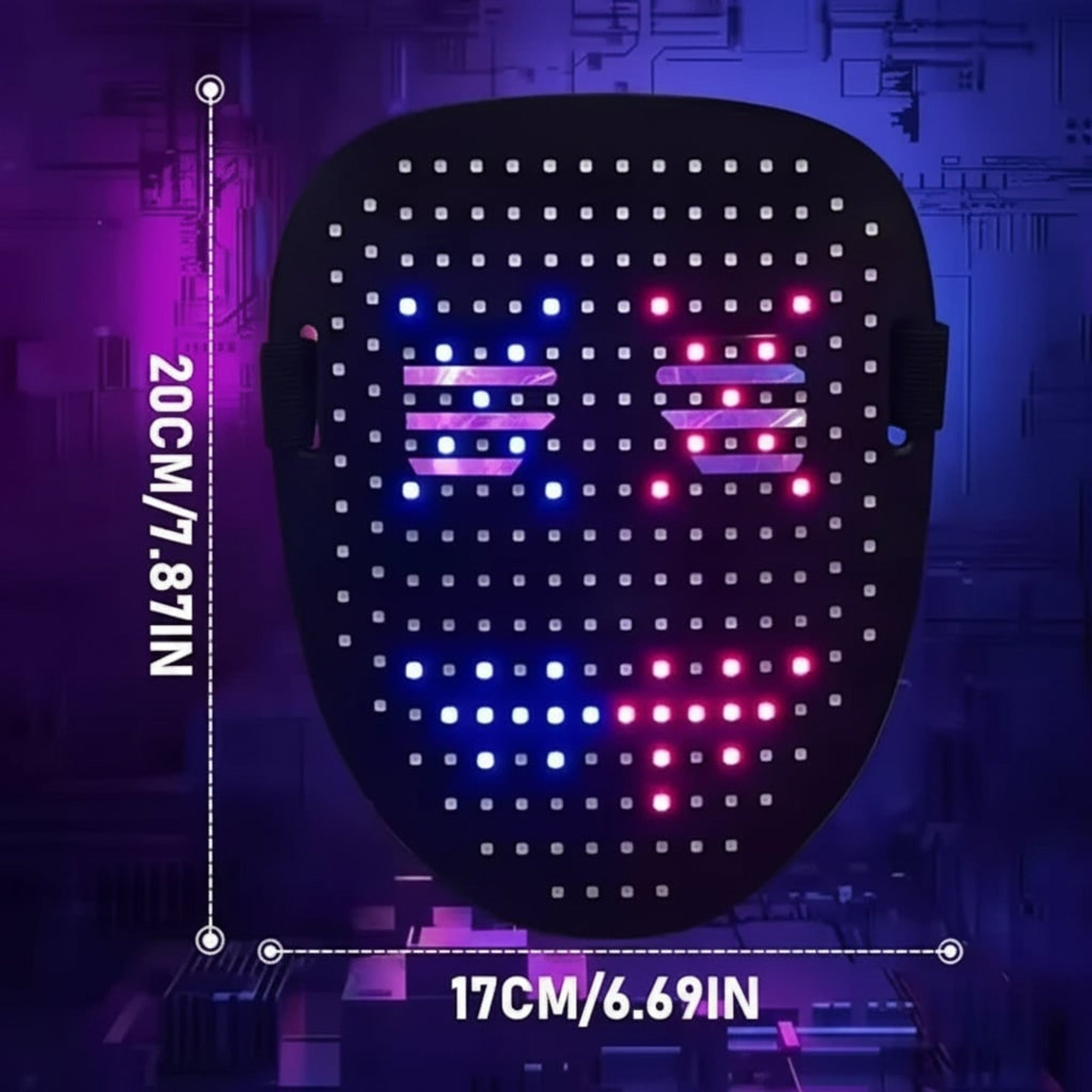 Halloween Costume Mask Kids' Red Light LED With Therapy And Gesture Control For Party And At Home Use - Image 4