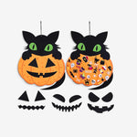 Halloween Craft Kit Felt Diy Decoration Cat Pumpkin Stickers - Image 1