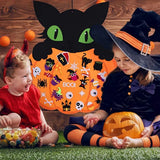 Halloween Craft Kit Felt Diy Decoration Cat Pumpkin Stickers - Image 3