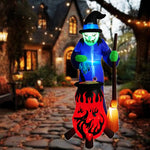 Halloween Decor Inflatable Witch Decoration With LED Light Up For Yard Display - Image 1
