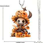 Halloween Figurine Pumpkin Skeleton 2D Flat Acrylic Ornament For Home Office Café Studio And Festive Desktop Table Decor - Image 10