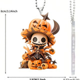 Halloween Figurine Pumpkin Skeleton 2D Flat Acrylic Ornament For Home Office Café Studio And Festive Desktop Table Decor - Image 10