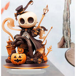 Halloween Figurine Pumpkin Skeleton 2D Flat Acrylic Ornament For Home Office Café Studio And Festive Desktop Table Decor - Image 6