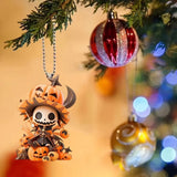 Halloween Figurine Pumpkin Skeleton 2D Flat Acrylic Ornament For Home Office Café Studio And Festive Desktop Table Decor - Image 8