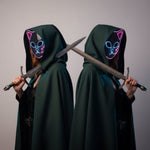 Halloween Fox Mask Kitsune With Japanese Demon Design Integrated EL Wire And Comfortable Elastic Head Strap - Image 11