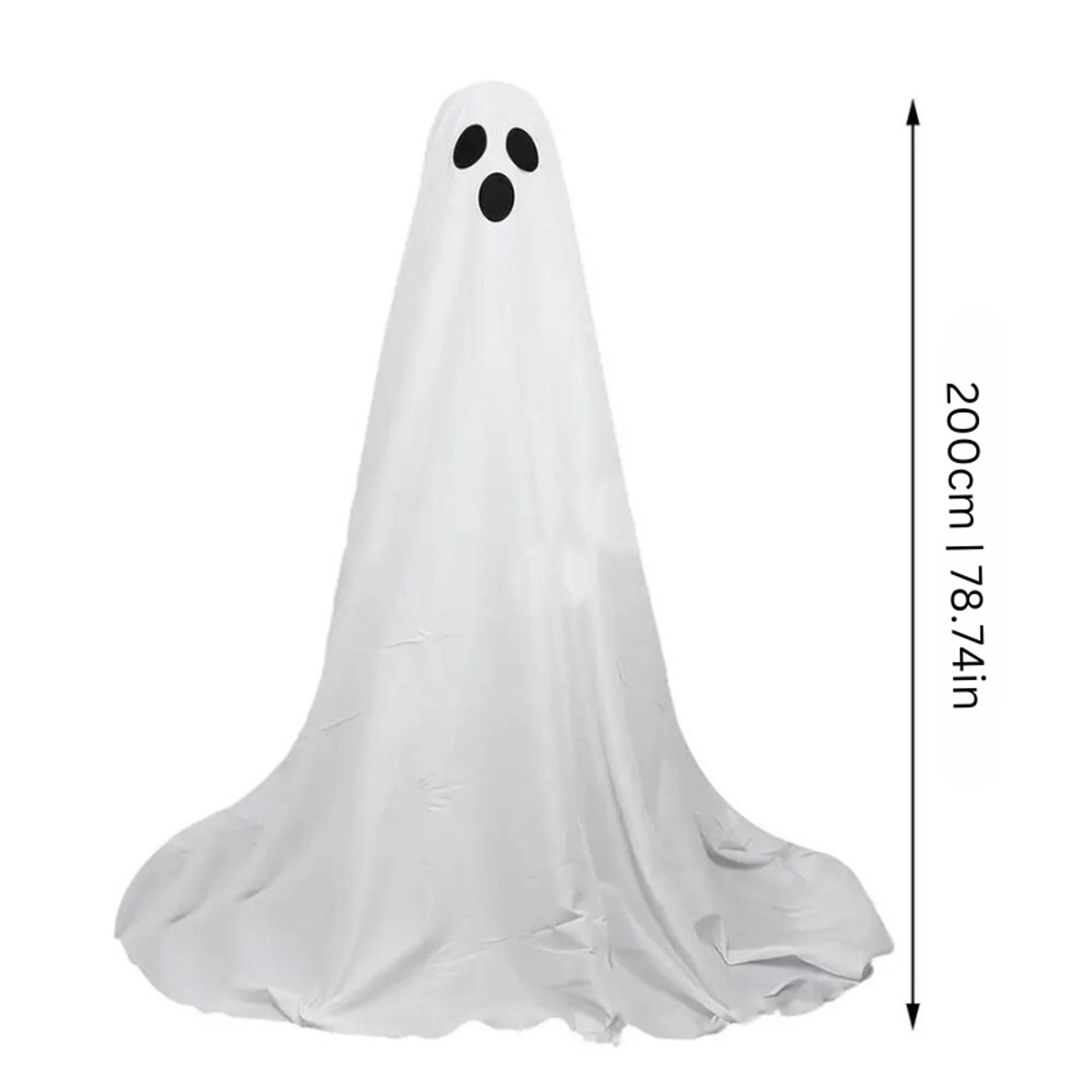 Halloween Ghost Lights Fabric Standing Draped Figures Warm White Decoration - Image 2