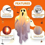 Halloween Ghost Lights Fabric Standing Figure Glowing Spooky Yard Decoration - Image 11