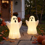 Halloween Ghost Lights Fabric Standing Draped Figures Warm White Decoration - Image 1