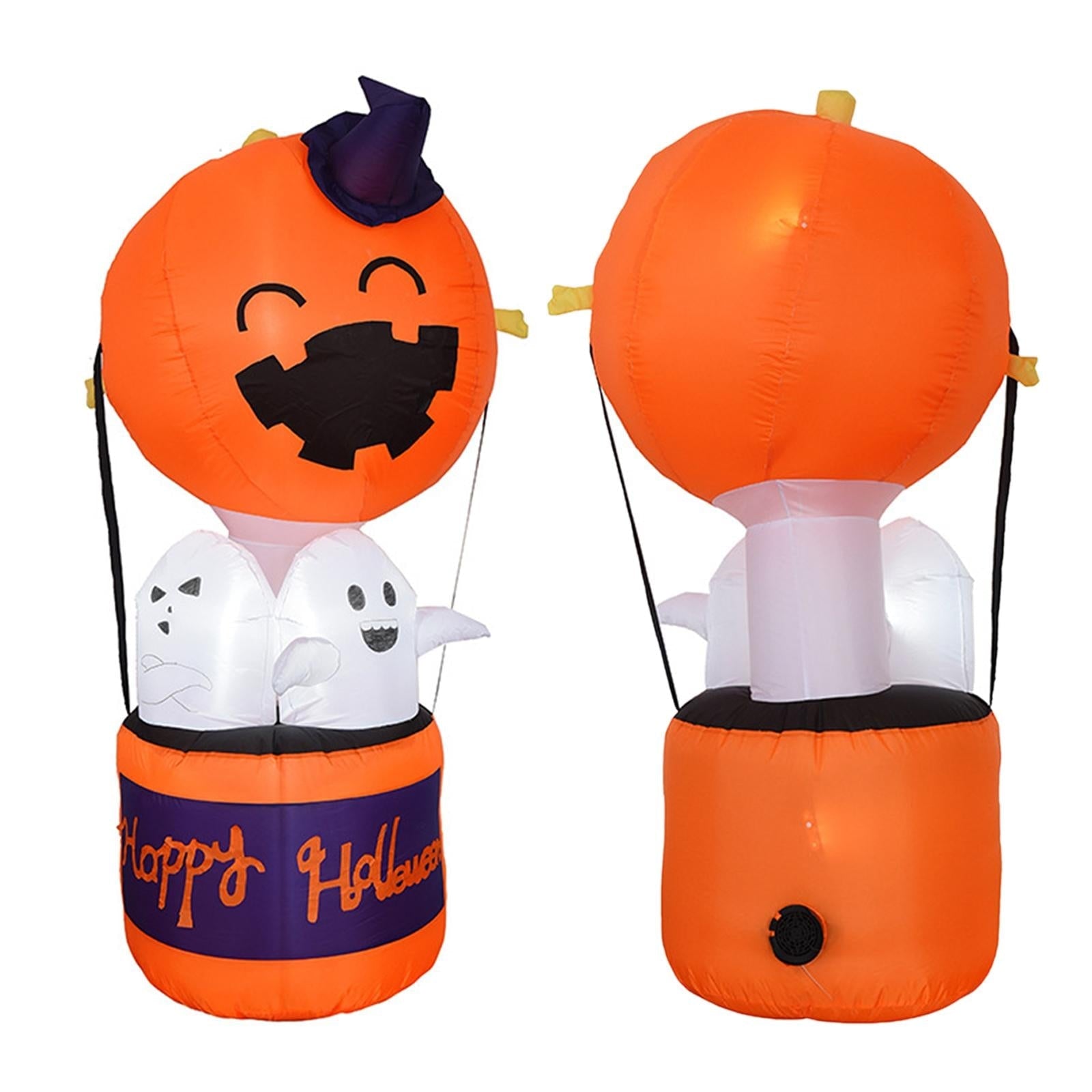 Halloween Inflatable Pumpkin Balloon With LED Devil Hot Air Decoration For Indoor Outdoor Yard And Party Displays - Image 4