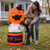 Halloween Inflatable Pumpkin Balloon With LED Devil Hot Air Decoration For Indoor Outdoor Yard And Party Displays - Image 8