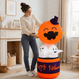 Halloween Inflatable Pumpkin Balloon With LED Devil Hot Air Decoration For Indoor Outdoor Yard And Party Displays - Image 9