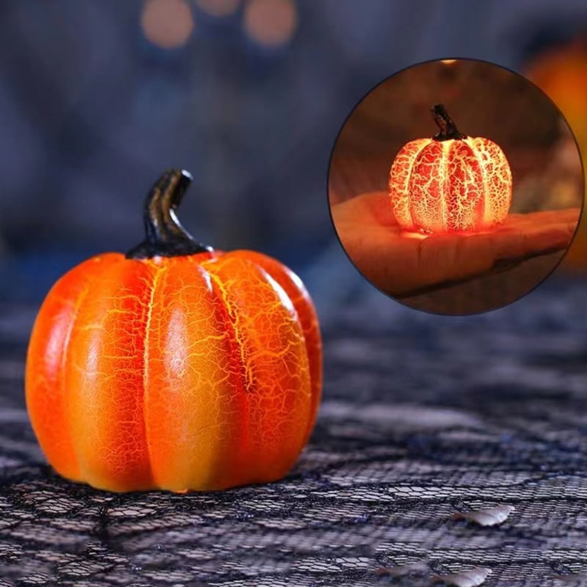Halloween Lanterns & Candlelight Battery Operated Jack O Lantern LED Lights Mini Halloween Decorations - Image 2