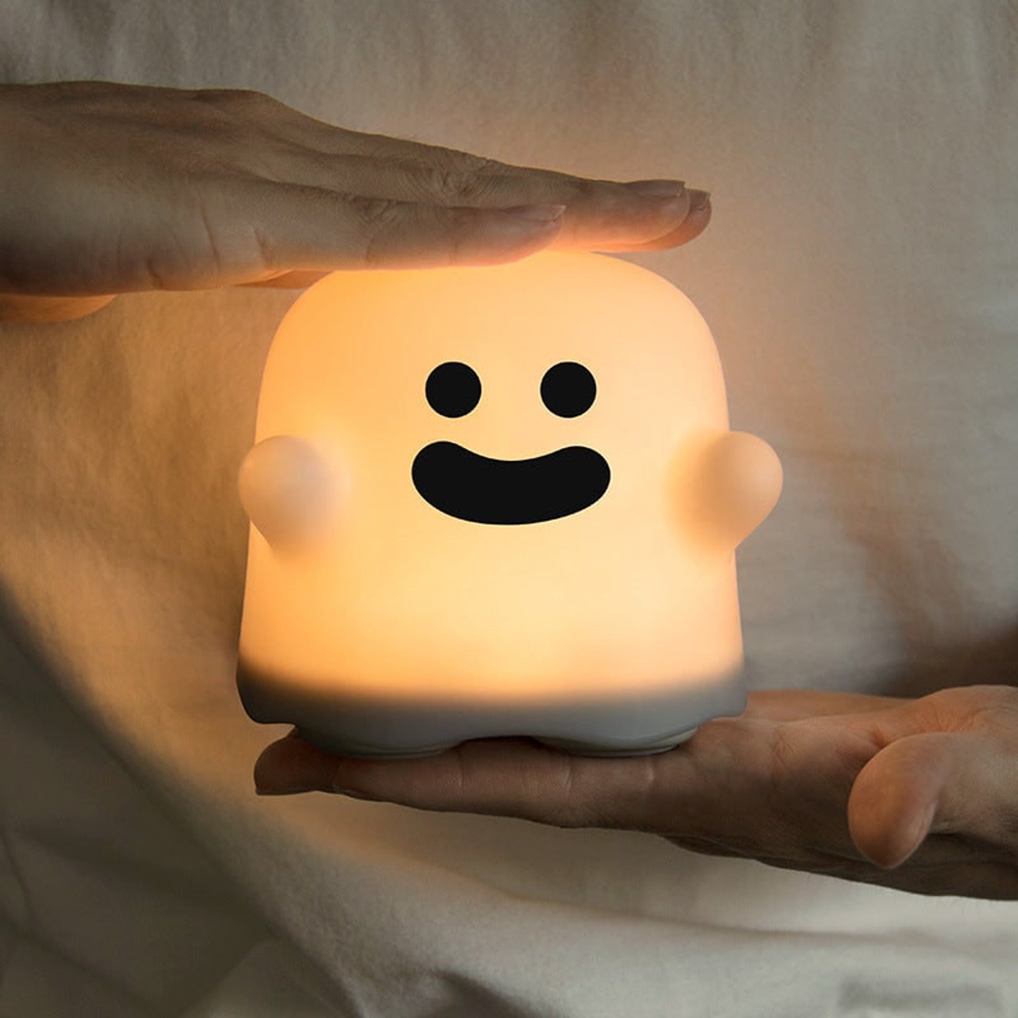 Halloween Lanterns & Candlelight Ghost Silicone Night Light Touch Sensor Warm Bedside - Image 10