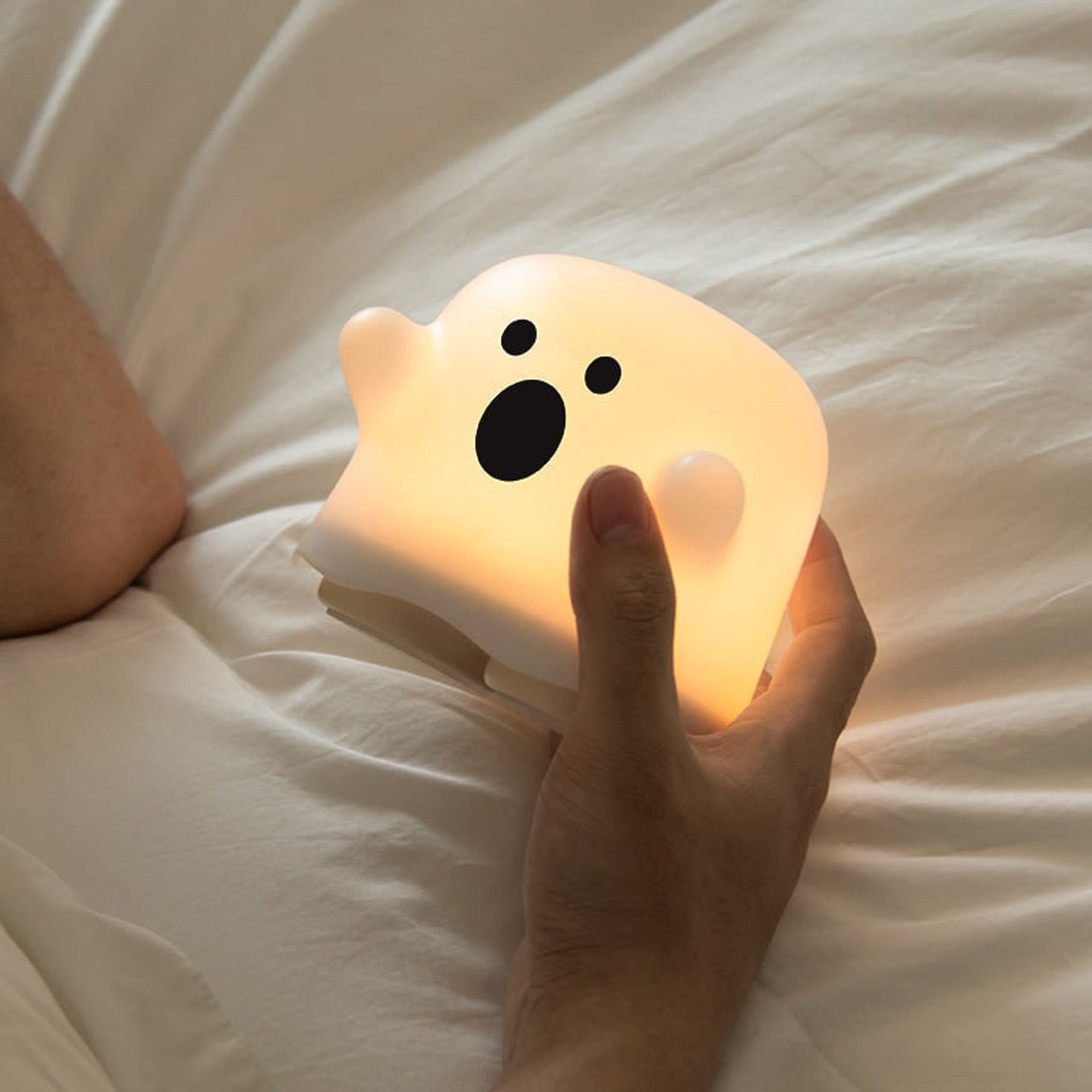 Halloween Lanterns & Candlelight Ghost Silicone Night Light Touch Sensor Warm Bedside - Image 7