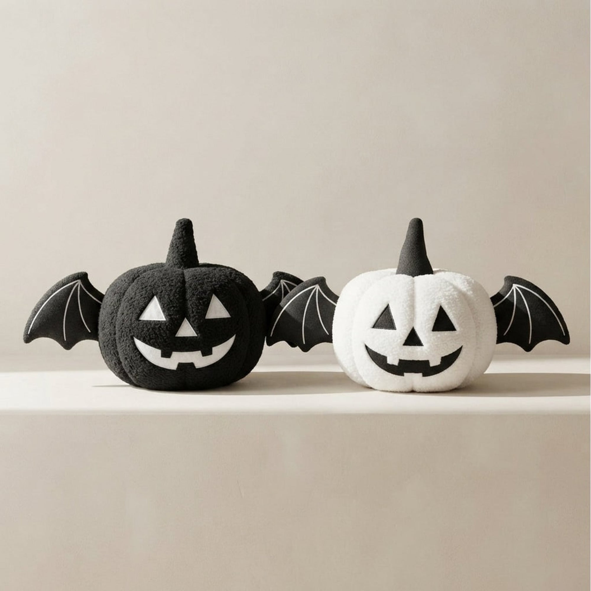 Halloween Lanterns & Candlelight Halloween Pumpkin Pillow With Jack O Lantern Design Plush Fleece Decorative Cushion - Image 1
