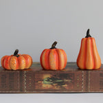 Halloween Lanterns Battery Operated LED Lights With Warm Crackle Glow - Three Shape Set