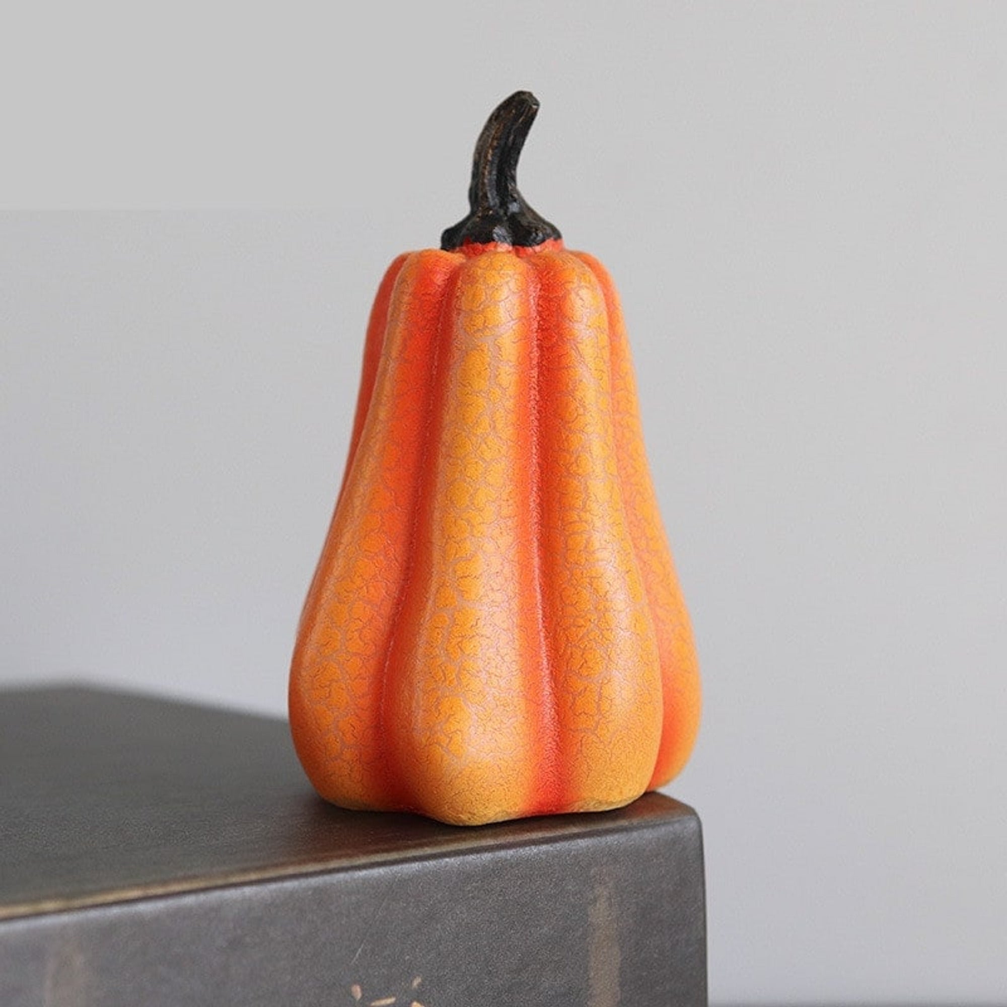 Halloween Lanterns Battery Operated LED Lights With Warm Crackle Glow - Tall Gourd
