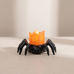 Halloween Lanterns & Candlelight LED Candle With Pumpkin Spider Holder Flickering Flameless Light - Image 1