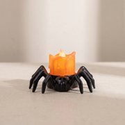 Halloween Lanterns & Candlelight LED Candle With Pumpkin Spider Holder Flickering Flameless Light - Image 1