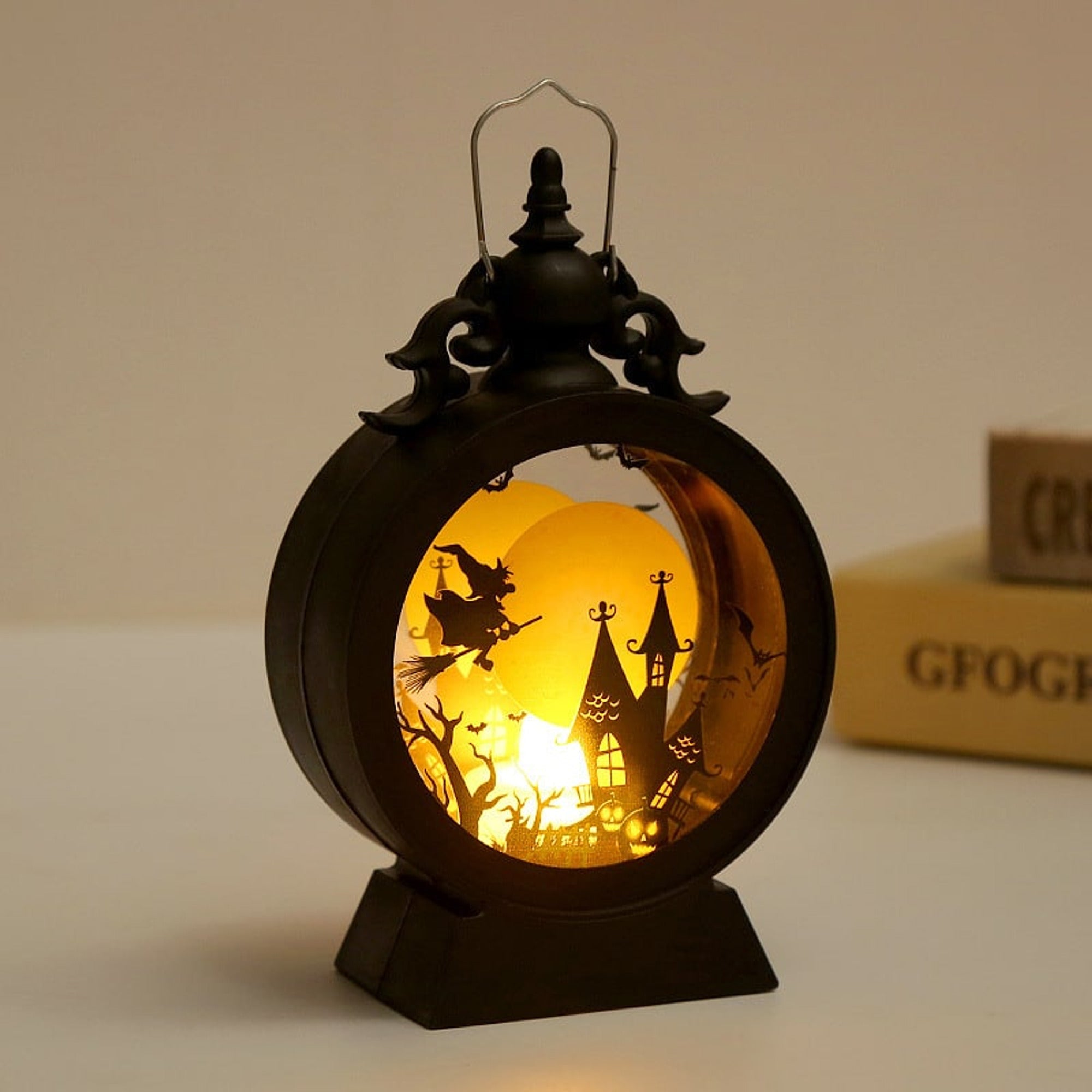 Halloween Lanterns & Candlelight Retro Candle Portable Storm Lantern Decorative Light - Image 1