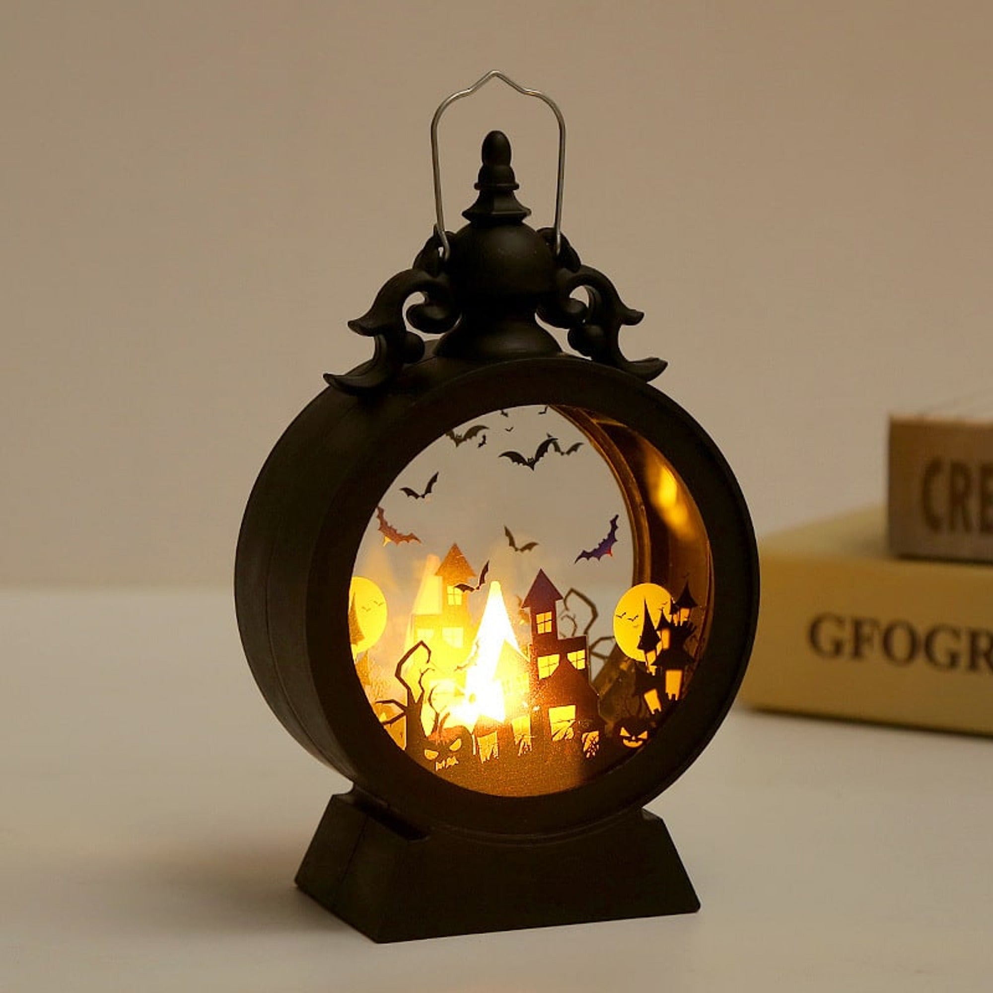 Halloween Lanterns & Candlelight Retro Candle Portable Storm Lantern Decorative Light - Image 14