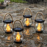 Halloween Lanterns & Candlelight Solar Powered Outdoor Lantern With Realistic Flame Effect For Halloween Decoration - Image 2