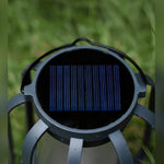 Solar Halloween Lanterns Outdoor With Realistic Flame Effect - Solar Panel Detail