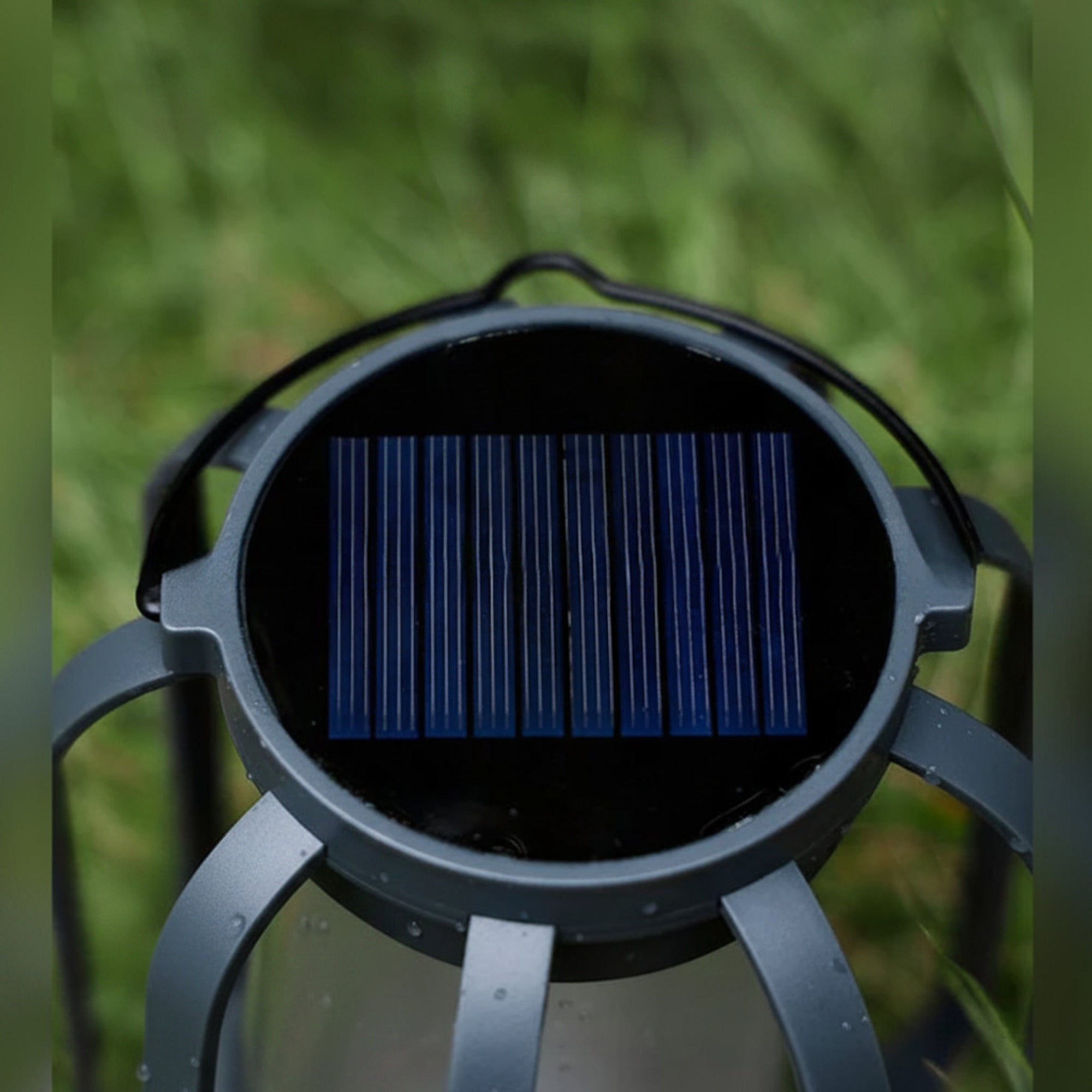 Solar Halloween Lanterns Outdoor With Realistic Flame Effect - Solar Panel Detail