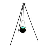 Halloween Lanterns & Candlelight Witches Cauldron Tripod With Green LED String Light Outdoor Decorative Centerpiece And Candy Bowl - Image 7