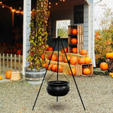 Halloween Lanterns & Candlelight Witches Cauldron Tripod With Green LED String Light Outdoor Decorative Centerpiece And Candy Bowl - Image 4
