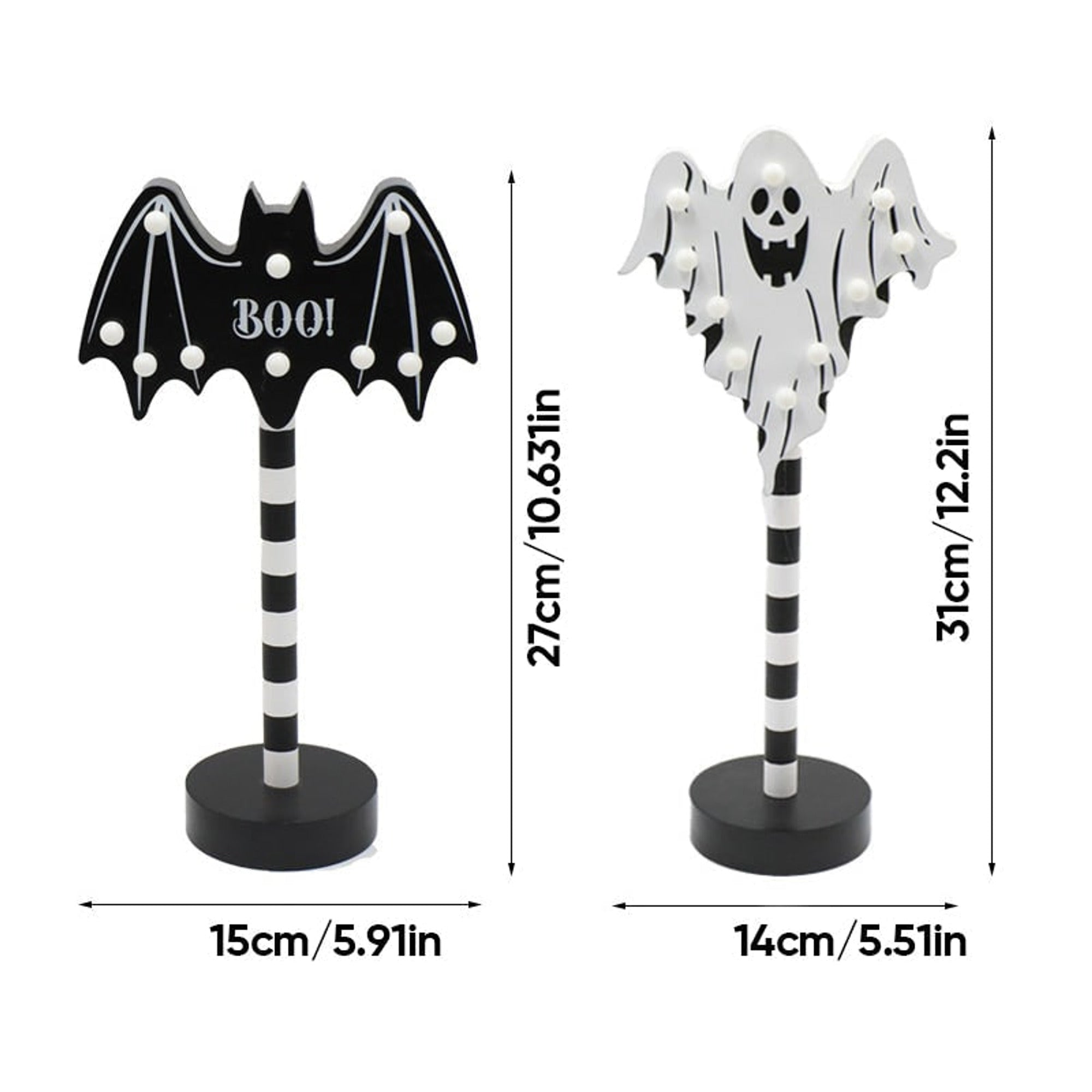 Halloween LED Lights Decorations Ghost Pumpkin Table Decor Party Themed - Image 16
