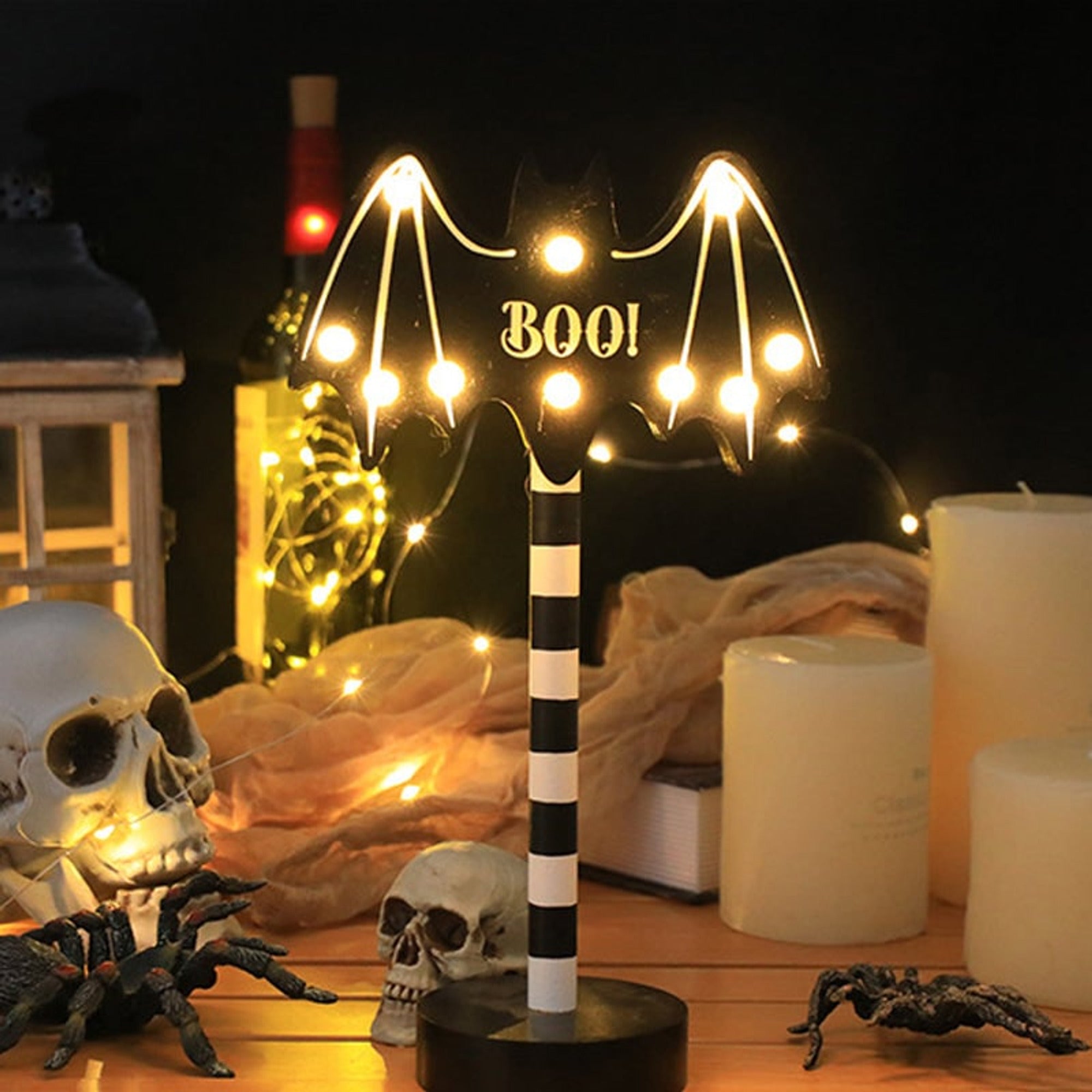 Halloween LED Lights Decorations Ghost Pumpkin Table Decor Party Themed - Image 8
